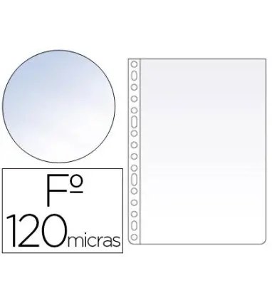 Funda multitaladro esselte folio polipropileno 120 mc cristal caja de 100 unidades