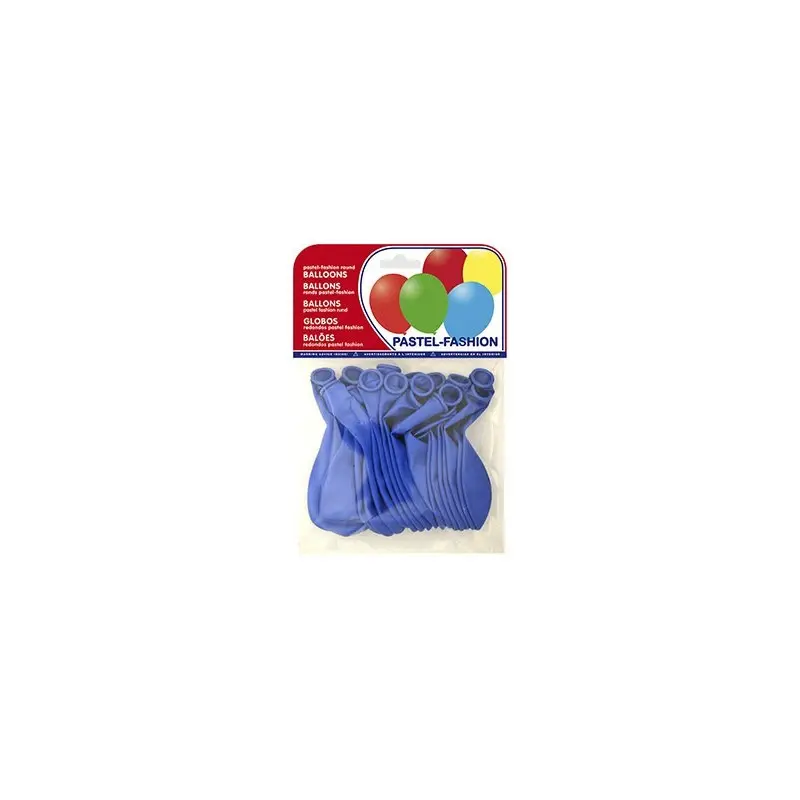 GLOBOS PASTEL AZUL MEDIO BOLSA DE 20 UNIDADES