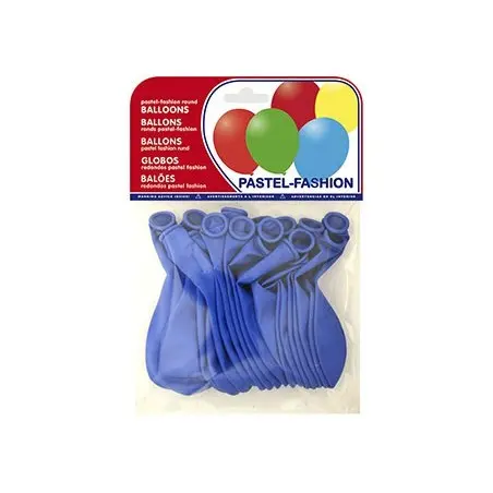 GLOBOS PASTEL AZUL MEDIO BOLSA DE 20 UNIDADES
