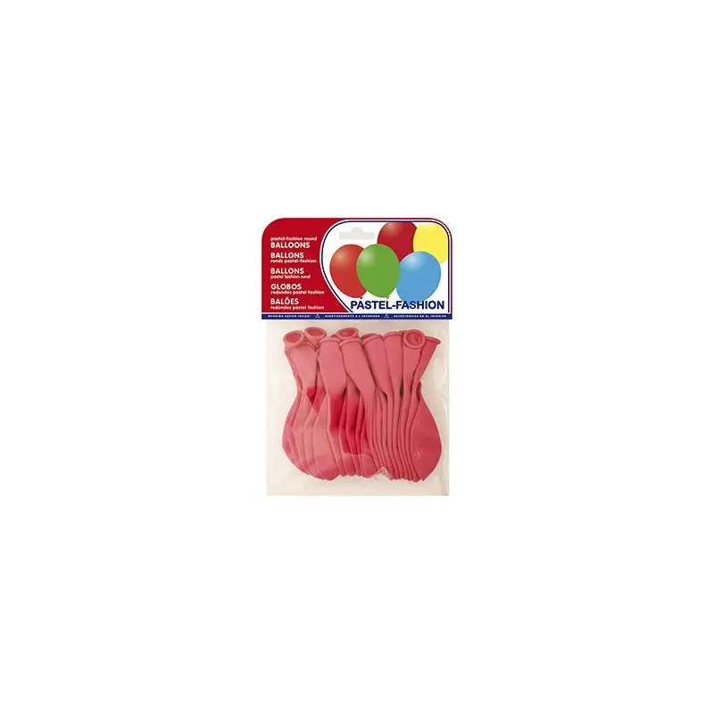 GLOBOS PASTEL FUCSIA BOLSA DE 20 UNIDADES