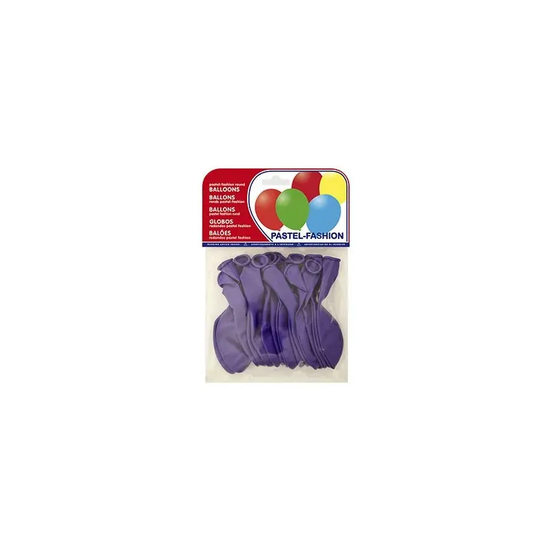 GLOBOS PASTEL LILA BOLSA DE 20 UNIDADES
