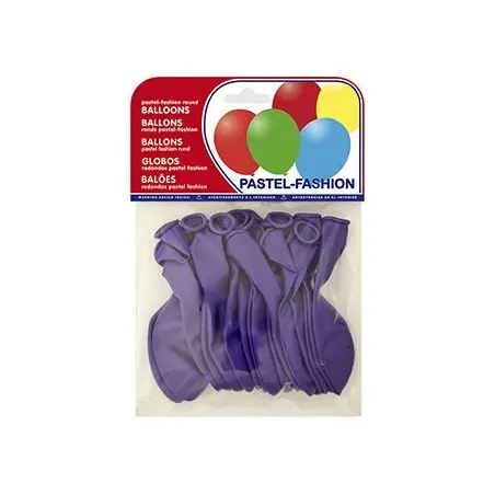 GLOBOS PASTEL LILA BOLSA DE 20 UNIDADES