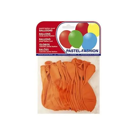 GLOBOS PASTEL NARANJA BOLSA DE 20 UNIDADES