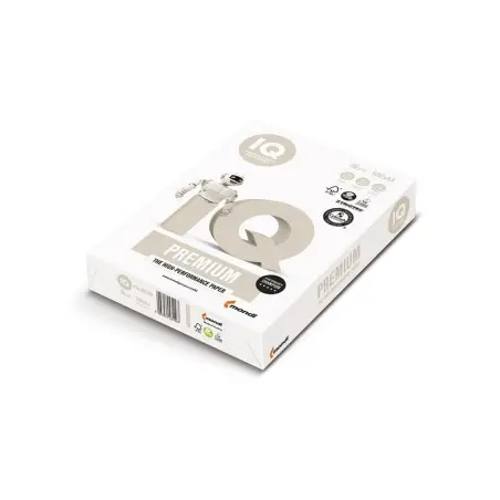 Papel fotocopiadora iq premium din a4 100 gramos paquete de 500 hojas