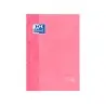 Recambio color 1 oxford din a4+ 80 hojas 90 gr cuadro 5 mm 4 taladros color rosa chicle