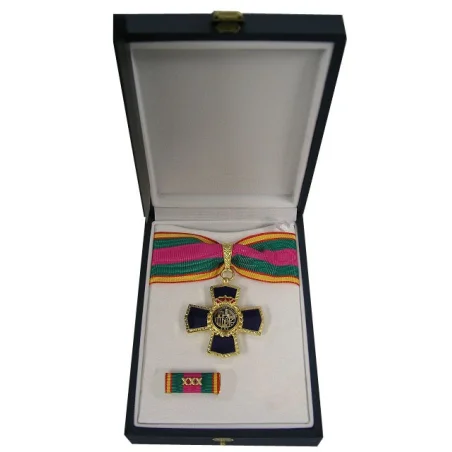 Medalla Conmemorativa Policía Nacional 30 años con cinta, pasador y estuche