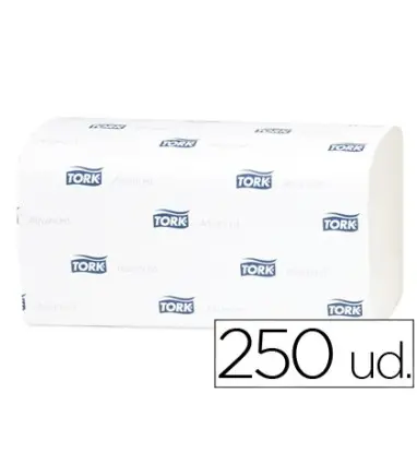 Toalla de papel engarzada 2 capas 21,8x23 cm paquete de 250 unidades para dispensador h3