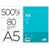 PAPEL LIDERPAPEL A5 80G/M2 PAQUETE DE 500 BLANCO