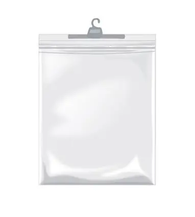 bolsa de plástico con adhesivo y percha SORIA