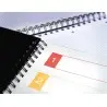Cuaderno espiral liderpapel a5 micro executive tapa plastico 100h 80 gr cuadro 5mm 5 se paradores con gomilla azul.