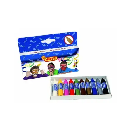BARRA MAQUILLAJE JOVI CAJA DE 10 COLORES SURTIDOS