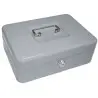 Caja caudales q-connect 10" 250x180x90 mm plata con portamonedas