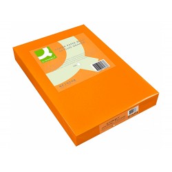 Papel color q-connect din a3 0gr naranja intenso paquete de 500 hojas