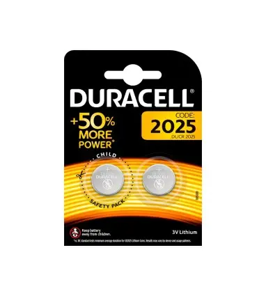 ila duracell alcalina boton cr2025 blister 2 unidades