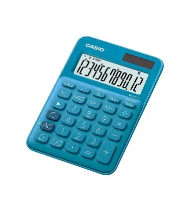 Calculadora casio ms-20uc-bu sobremesa 12 digitos tax +/- color azul