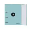 Carpeta con recambio y solapa liderpapel antartik a4 cuadro 5mm forrada 4 anillas redondas 40mm color menta