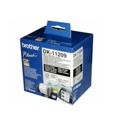 Etiqueta adhesiva brother dk11209 -tamaño 62x29 mm para impresoras de etiquetas solo 1050/n/1060n -800 etiq.-