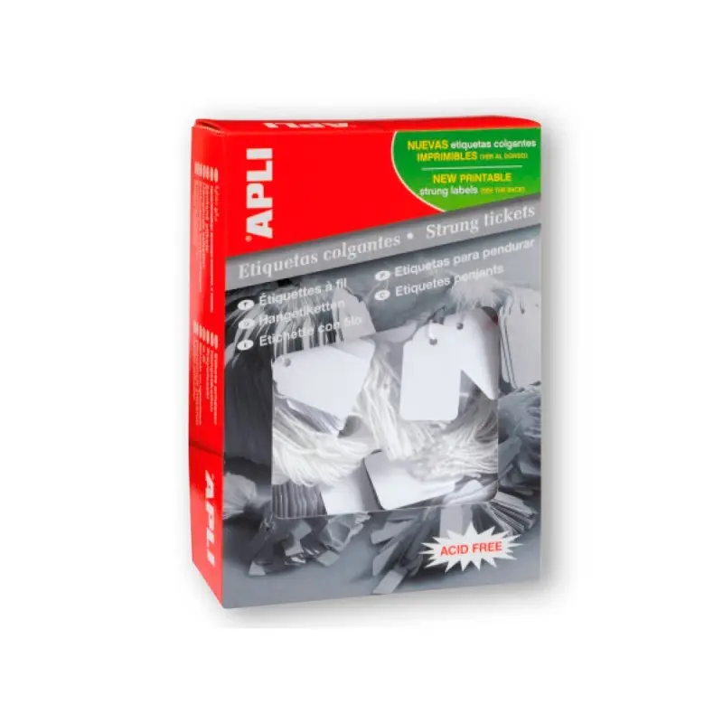 Etiquetas colgantes apli 396 50x70 mm caja de 400 unidades