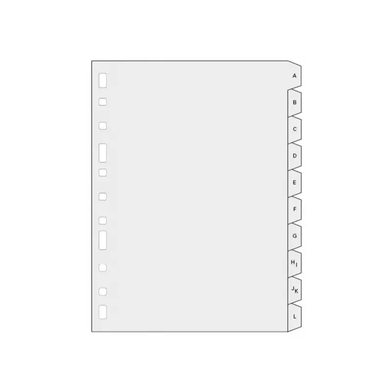 Separador alfabetico multifin plastico 3005