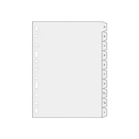 Separador alfabetico multifin plastico 3005