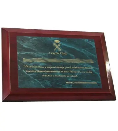 Placa latón imitación mármol (290 x 230 mm) Personalizada