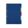 Separador liderpapel plastico juego de 5 separadores folio 16 taladros