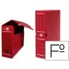 Caja archivo definitivo plastico liderpapel rojo 360x260x100 mm