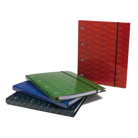 Carpeta con recambio liderpapel a5 cuadro 5mm forrada 4 anillas 20mm