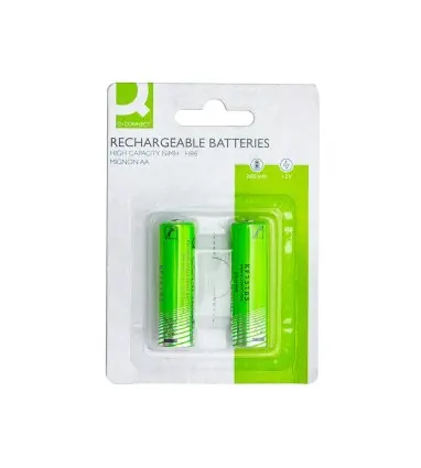 Pila q-connect alcalina aa recargable blister de 2 unidades