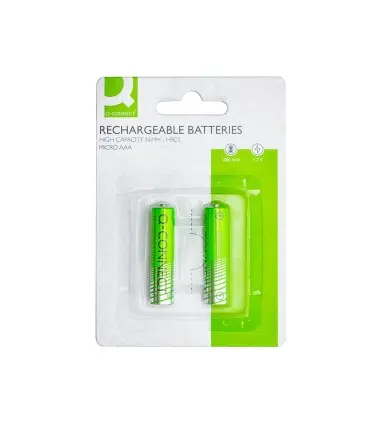 Pila q-connect alcalina aaa recargable blister de 2 unidades