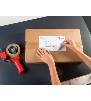 Etiqueta adhesiva cubriente avery permanente para impresora laser blanca 63,5x 38,1 mm caja de 525 unidades