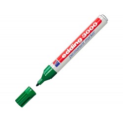 Rotulador edding marcador permanente 3000 n.4 verde punta redonda 1,5-3 mm blister de 1 unidad