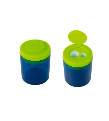 Sacapuntas milan collection plastico 2 usos + 4 gomas 430