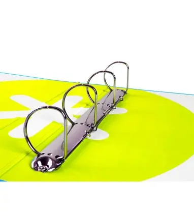 Carpeta 4 anillas 40 mm mixtas liderpapel antartik a4 forrada color azul