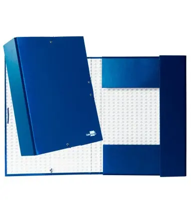 Carpeta proyectos liderpapel folio lomo 90mm carton forradoazul