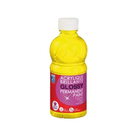 Pintura acrilica l&b brillo amarillo primario bote de 250 ml.