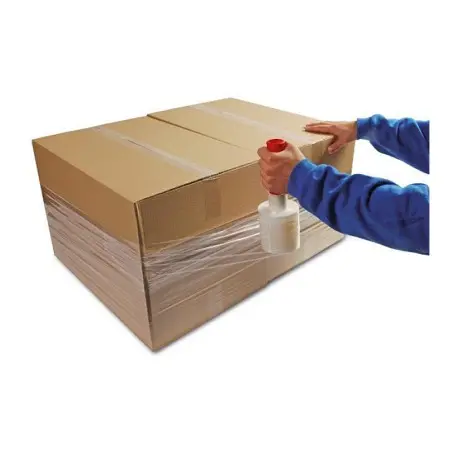 Film extensible manual ancho 100 mm espesor 23 micras 440 g transparente