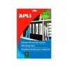 Etiqueta adhesiva apli 1233 tamaño 190x61 mm para fotocopiadora laser ink-jet caja 25 hojas con 100