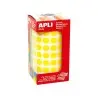 Gomets autoadhesivos circulares 10,5mm amarillo en rollo