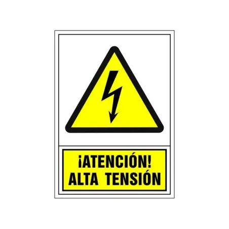 Pictograma syssa señal de advertencia atencion! Alta tension en pvc 245x345 mm