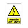 Pictograma syssa señal de advertencia atencion! Alta tension en pvc 245x345 mm