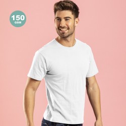 Camiseta Algodon Adulto Blanca 150 gramos PREMIUM