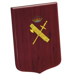 Metopa madera con forma 24,5 x 17,5 cm escudo Guardia...