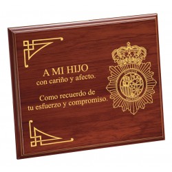 Placa Conmemorativa madera (210x165mm) Personalizable A...