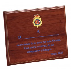Placa Conmemorativa madera (240x195mm) Personalizada a...