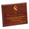Placa Conmemorativa madera (240x195mm) Personalizada a color Guardia Civil