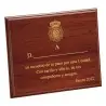 Placa Conmemorativa madera (290 X 230mm) Personalizada a laser Policia Nacional