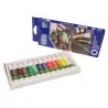 Pintura oleo artist caja carton de 12 colores surtidos tubo de 12 ml