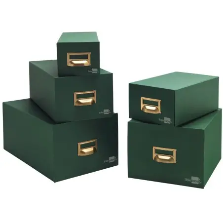 Fichero fichas tela verde 1000 fichas n.2 tamaño 75x125 mm