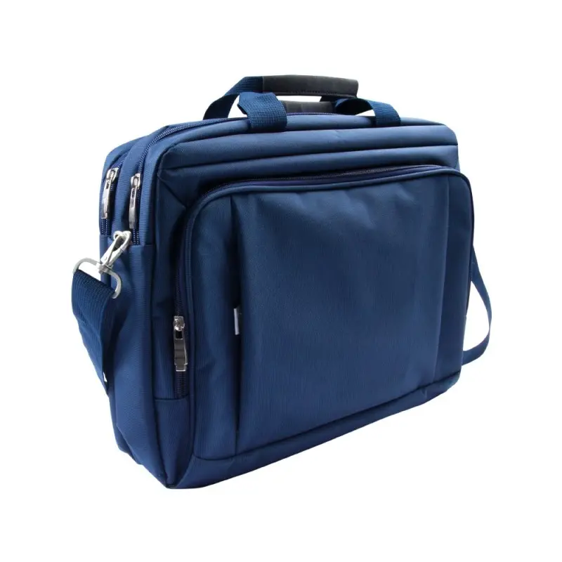 Maletin para portatil q-connect 15,5" azul 1 asa 1 bolsillo exterior medidas 390x310x120 mm